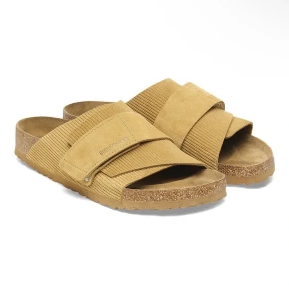 Birkenstock Kyoto Suede Embossed Sandals - Picture 3 of 10